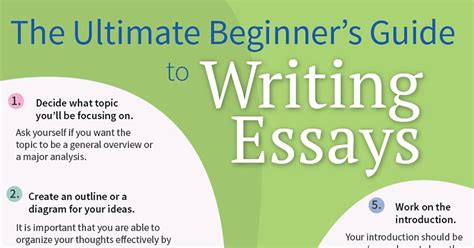 The Beginner's Guide to Writing an Essay .
